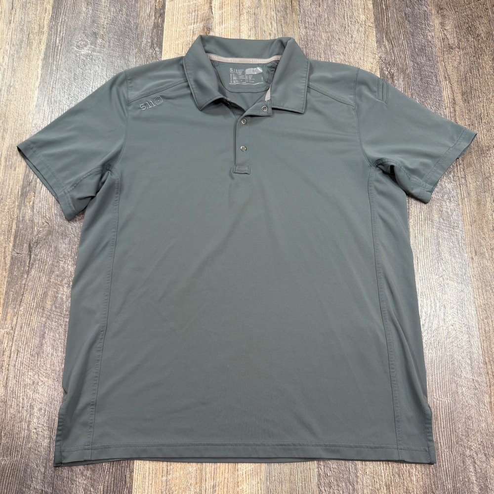 5.11 Tactical Polo Shirt Mens Small / Medium Gray Short Sleeve Performance Snaps
